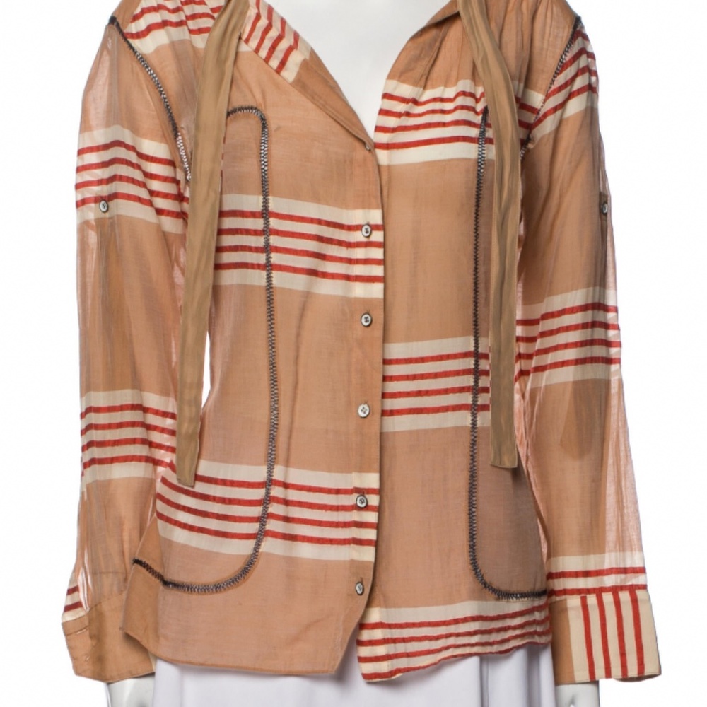 Rag and bone front‎ tie blouse. Worn 1x . Retail 188